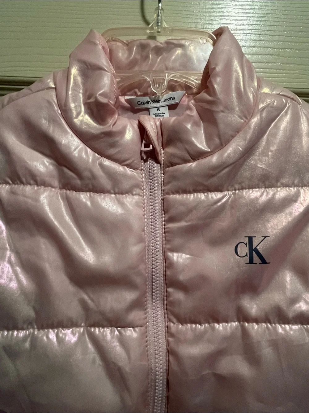 Calvin Klein Jeans Light Pink Quilted Puffer Vest